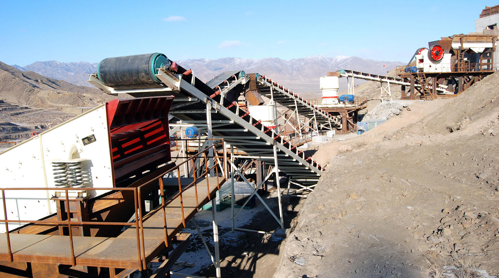 Indonesian granite crushing site