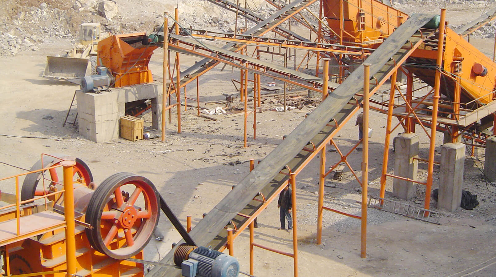 Russian limestone crushing site